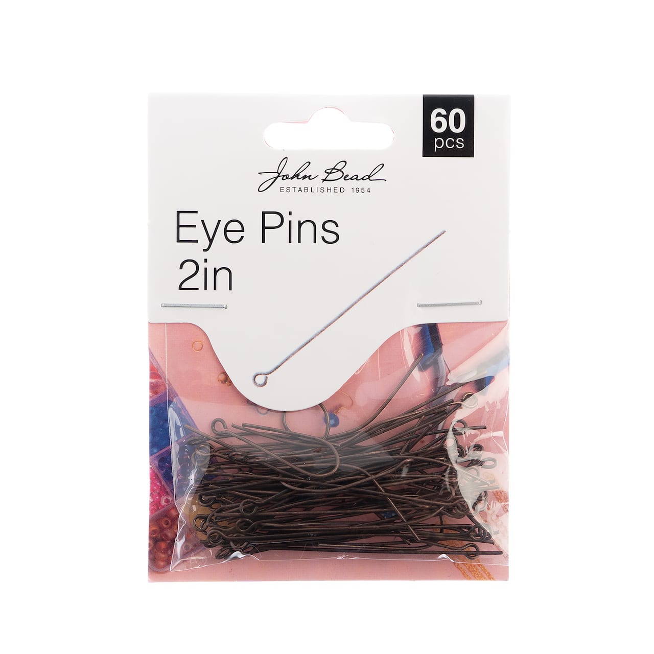 John Bead Must Have Findings 2" Eye Pins, 60ct.